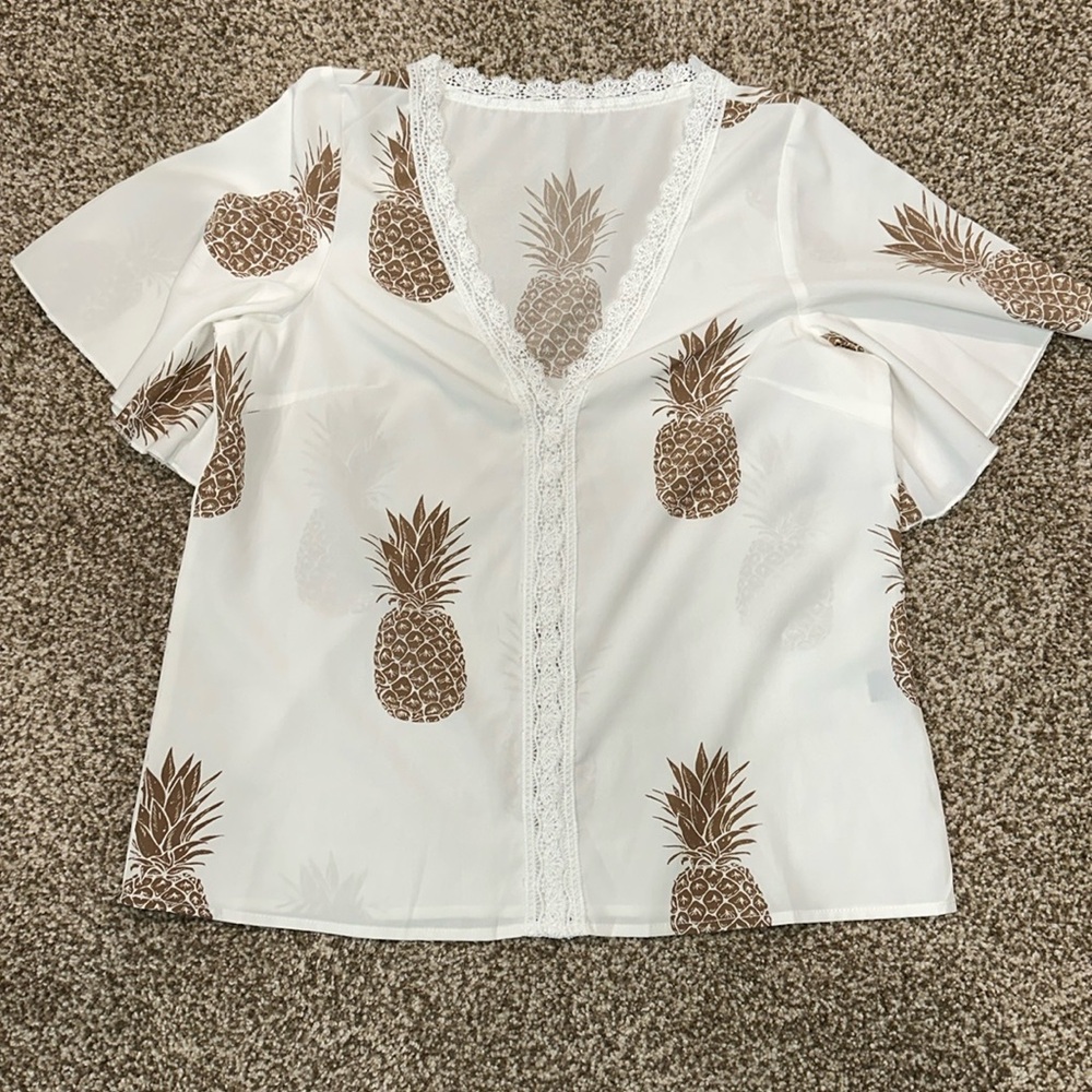 SHEIN Pineapple Blouse